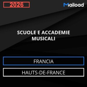 Database Email SCUOLE E ACCADEMIE MUSICALI (Hauts-de-France – Francia)