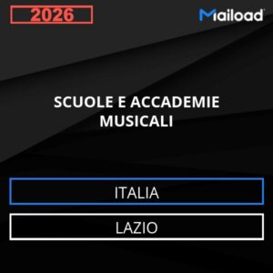 Database Email SCUOLE E ACCADEMIE MUSICALI (Lazio – Italia)