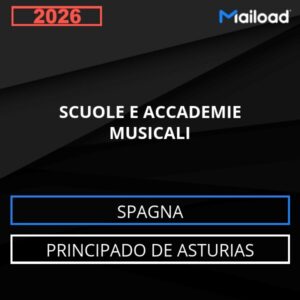 Database Email SCUOLE E ACCADEMIE MUSICALI (Principado de Asturias – Spagna)