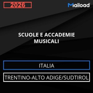 Database Email SCUOLE E ACCADEMIE MUSICALI (Trentino-Alto Adige/Sudtirol – Italia)