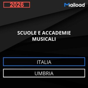 Database Email SCUOLE E ACCADEMIE MUSICALI (Umbria – Italia)