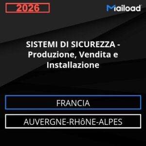 Database Email SISTEMI DI SICUREZZA – Produzione, Vendita e Installazione (Auvergne-Rhône-Alpes – Francia)