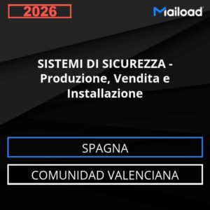 Database Email SISTEMI DI SICUREZZA – Produzione, Vendita e Installazione (Comunidad Valenciana – Spagna)
