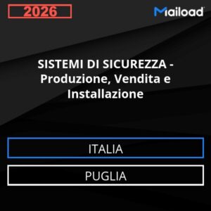 Database Email SISTEMI DI SICUREZZA – Produzione, Vendita e Installazione (Puglia – Italia)