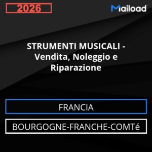 Database Email STRUMENTI MUSICALI – Vendita, Noleggio e Riparazione (Bourgogne-Franche-Comté – Francia)