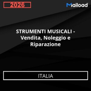 Database Email STRUMENTI MUSICALI – Vendita, Noleggio e Riparazione (Italia)