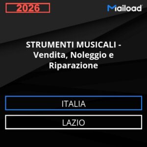 Database Email STRUMENTI MUSICALI – Vendita, Noleggio e Riparazione (Lazio – Italia)