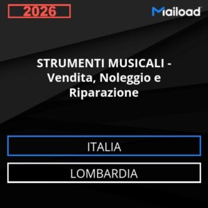 Database Email STRUMENTI MUSICALI – Vendita, Noleggio e Riparazione (Lombardia – Italia)