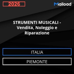 Database Email STRUMENTI MUSICALI – Vendita, Noleggio e Riparazione (Piemonte – Italia)