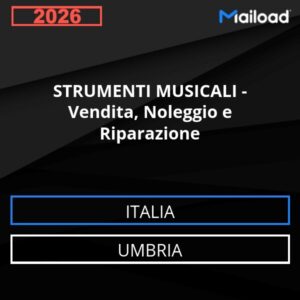 Database Email STRUMENTI MUSICALI – Vendita, Noleggio e Riparazione (Umbria – Italia)