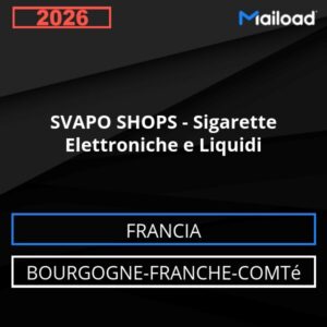 Database Email SVAPO SHOPS – Sigarette Elettroniche e Liquidi (Bourgogne-Franche-Comté – Francia)