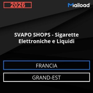 Database Email SVAPO SHOPS – Sigarette Elettroniche e Liquidi (Grand-Est – Francia)