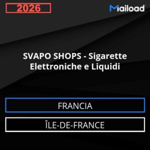 Database Email SVAPO SHOPS – Sigarette Elettroniche e Liquidi (Île-de-France – Francia)