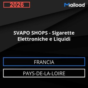 Database Email SVAPO SHOPS – Sigarette Elettroniche e Liquidi (Pays-de-la-Loire – Francia)