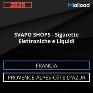 Database Email SVAPO SHOPS – Sigarette Elettroniche e Liquidi (Provence-Alpes-Côte-d’Azur – Francia)
