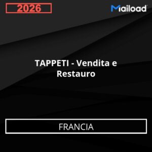 Base de datos de correo electrónico TAPPETI – Venta y restauración (Francia)