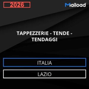 Base de datos de correo electrónico TAPICERÍAS – CORTINAS – CORTINAS (Lacio – Italia)