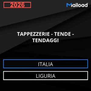 Base de datos de correo electrónico TAPICERÍAS – CORTINAS – CORTINAS (Liguria – Italia)