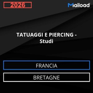 Base de datos de correos electrónicos: TATUAJES Y PIERCINGS – Estudios (Bretaña – Francia)