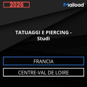 Base de datos de correos electrónicos: TATUAJES Y PIERCINGS – Estudios (Centro-Valle del Loira – Francia)