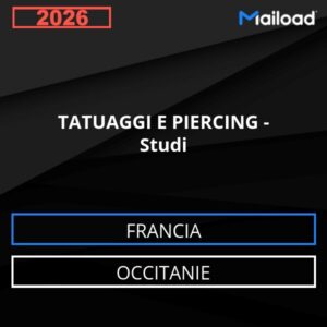 Base de datos de correos electrónicos: TATUAJES Y PIERCINGS – Estudios (Occitania – Francia)