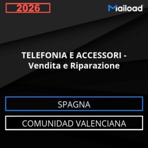 Base de datos de correo electrónico TELEFONÍA Y ACCESORIOS – Venta y reparación (Comunidad Valenciana – España)
