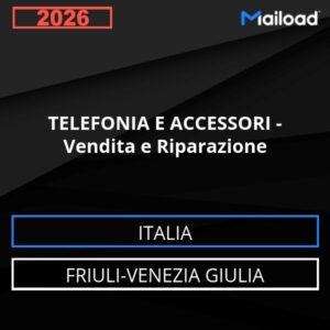 Base de datos de correo electrónico TELEFONÍA Y ACCESORIOS – Venta y reparación (Friuli-Venecia Julia – Italia)