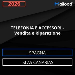 Base de datos de correo electrónico TELEFONÍA Y ACCESORIOS – Venta y reparación (Islas Canarias – España)