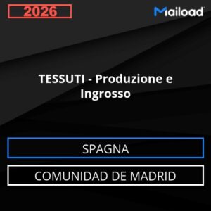 Database Email TESSUTI – Produzione e Ingrosso (Comunidad de Madrid – Spagna)
