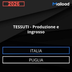 Database Email TESSUTI – Produzione e Ingrosso (Puglia – Italia)