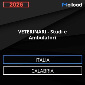 Base de datos de correos electrónicos de VETERINARIOS – Clínicas y consultorios (Calabria – Italia)