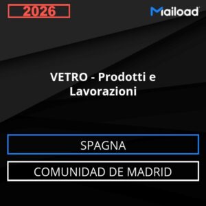 Database Email VETRO – Prodotti e Lavorazioni (Comunidad de Madrid – Spagna)