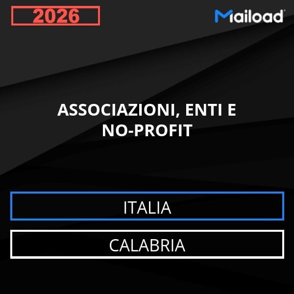Email Database ASSOCIAZIONI, ENTI E NO-PROFIT Calabria