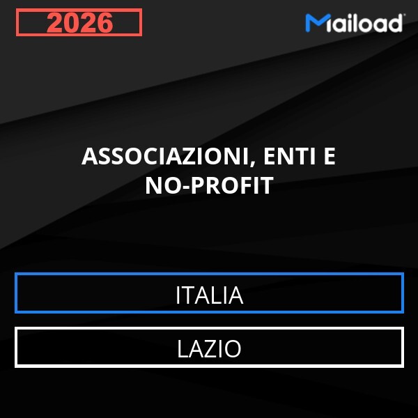 Email Database ASSOCIAZIONI, ENTI E NO-PROFIT Lazio