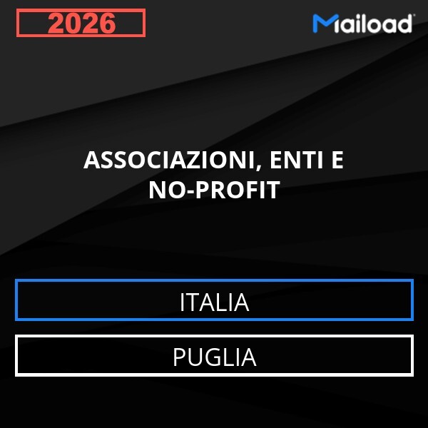 Email Database ASSOCIAZIONI, ENTI E NO-PROFIT Puglia